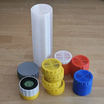 Đồ chứa gel silica kín khí với nắp vặn và gioăng TPU