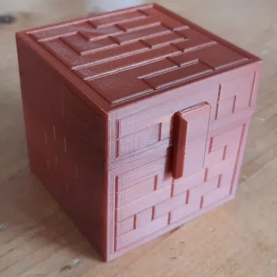 Hòm kho báu phong cách Minecraft kích thước 7,5cm