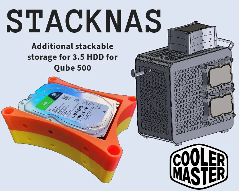 Giá đỡ HDD chồng lên cho Cooler Master Qube 500 - Image 1