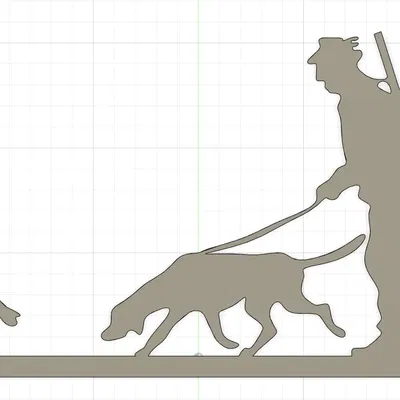 Nghệ thuật tường thợ săn thỏ và chó săn