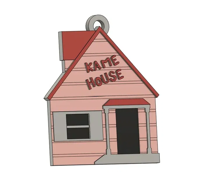 Móc khóa Kame House từ Dragon Ball in màu sắc - Image 1
