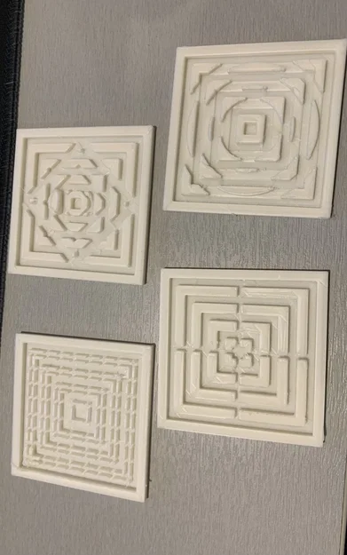 Bộ 4 lót ly có họa tiết đơn giản - Image 3