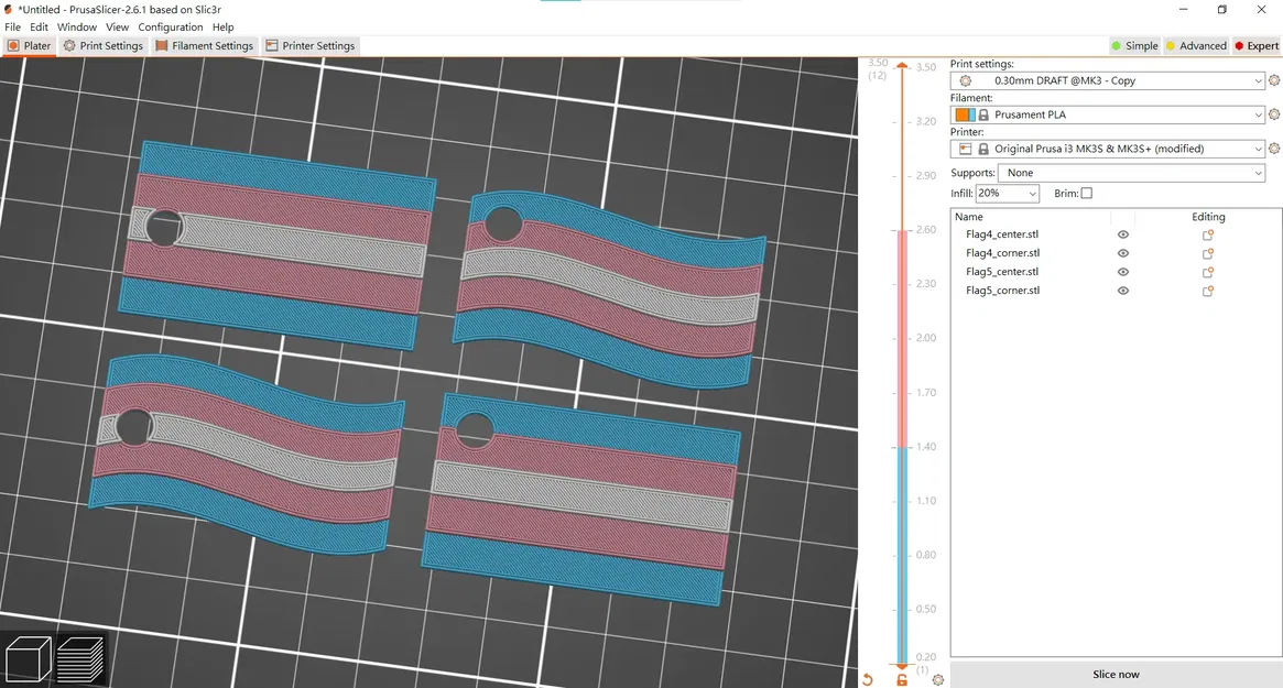 Móc khóa cờ chuyển giới phong cách sóng và hình chữ nhật - Image 3
