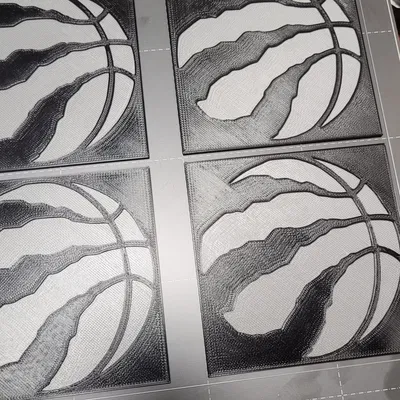 Đế lót ly hình Raptors phong cách thấp 3D