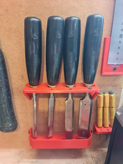 Giá đỡ chisel treo tường cho 4 chisel với nhãn hiệu - Image 1