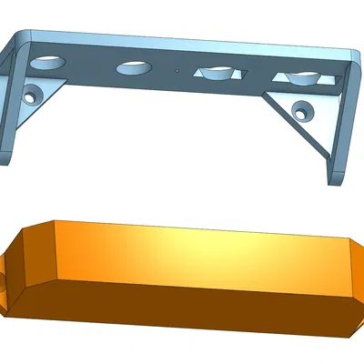 Giá đỡ chisel treo tường cho 4 chisel với nhãn hiệu