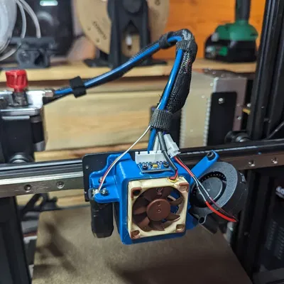 Bộ che quạt Ender3 với làm mát phần 5015, BLTouch và giá đỡ cảm biến gia tốc ADXL345