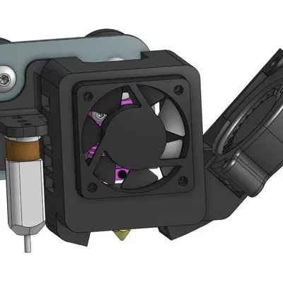 Bộ ống dẫn quạt Ender 3 V2 cho quạt làm mát 5015 với giá đỡ BLTouch