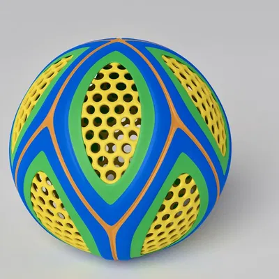 Thiết kế cuộn bóng thể thao hiện đại với đế trang trí