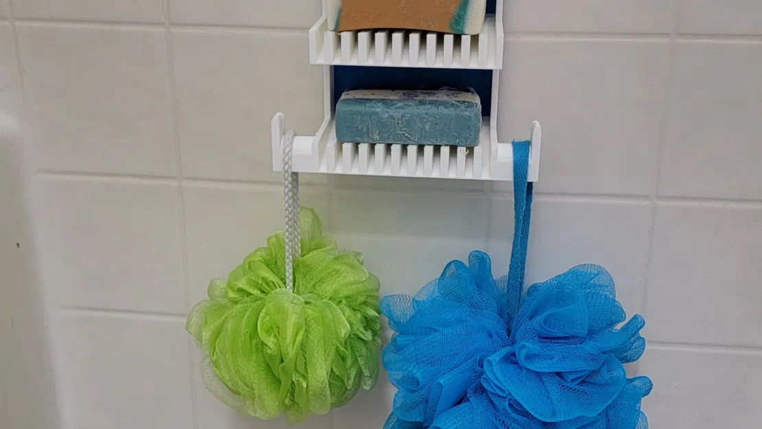 Giá đỡ xà phòng 4 tầng với móc treo tiện lợi - Image 2