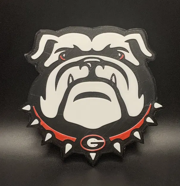 Biểu tượng UGA Bulldogs 3D độc đáo cho máy in 3D - Image 1