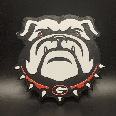 Biểu tượng UGA Bulldogs 3D độc đáo cho máy in 3D