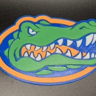 Biểu tượng đội bóng UF Gators 3D sắc nét