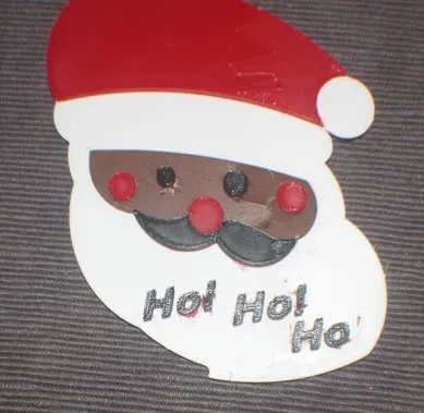 Gương mặt ông già Noel đa màu sắc với ba thay đổi màu - Image 1