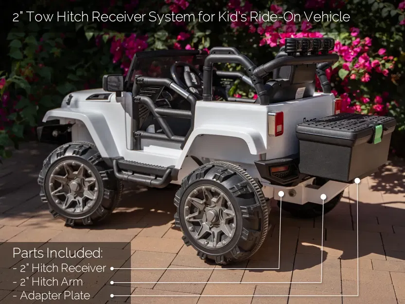 Hệ thống tiếp nhận kéo 2 inch cho xe điện trẻ em - Image 1