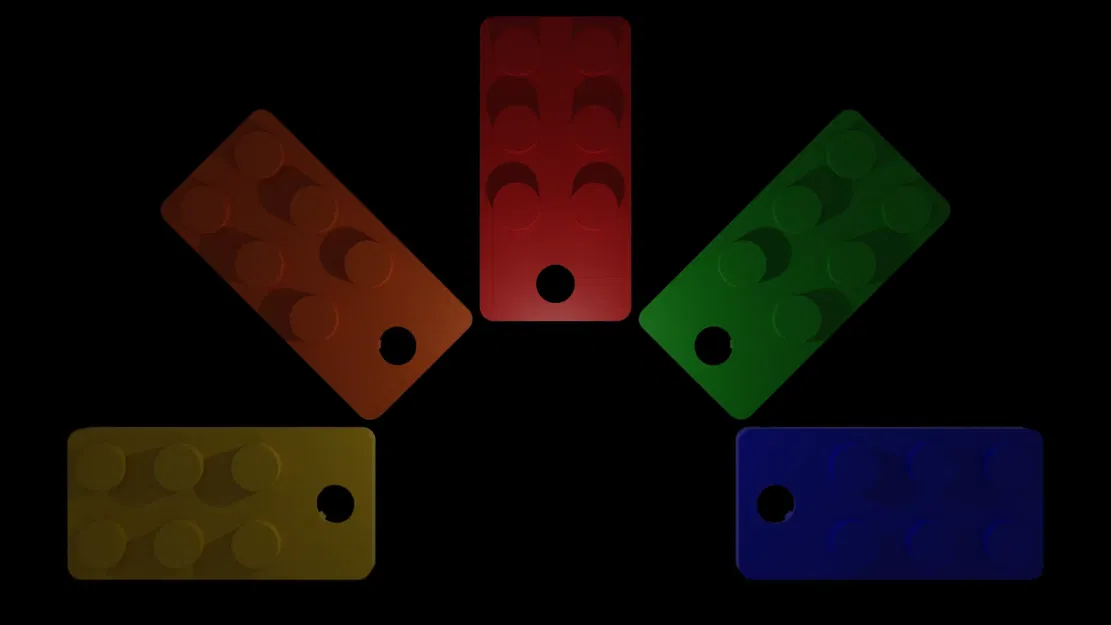 Móc khóa gạch tương thích với LEGO® và Duplo - Image 1