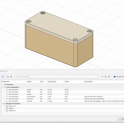 Hộp Jiffy tùy chỉnh với thiết kế tham số