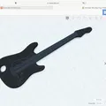 Móc khóa hình cây đàn guitar thiết kế từ tinkercad - Thumbnail 1