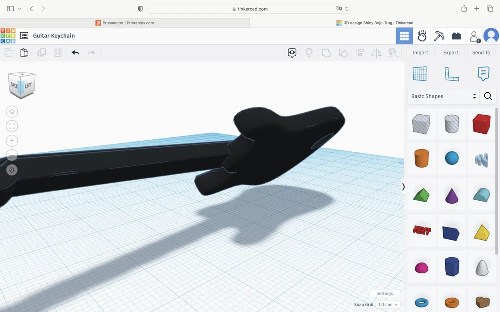 Móc khóa hình cây đàn guitar thiết kế từ tinkercad - Image 3
