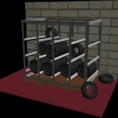 Giá đỡ lốp xe với hai cấu hình khác nhau