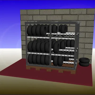 Giá đỡ lốp xe với hai cấu hình khác nhau