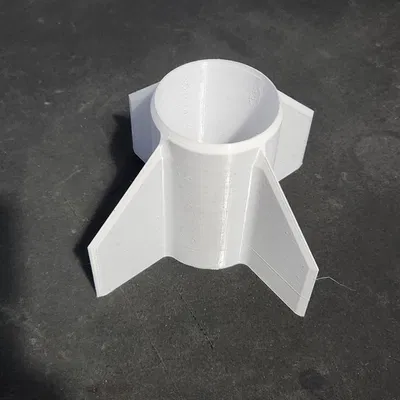 Cánh tên lửa mô hình với ống cho thân 50mm