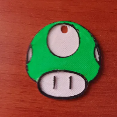 Móc chìa khóa nấm Mario phong cách remix