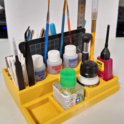 Bộ dụng cụ làm việc cho mô hình nhựa: cắt, dán, chà nhám, d...