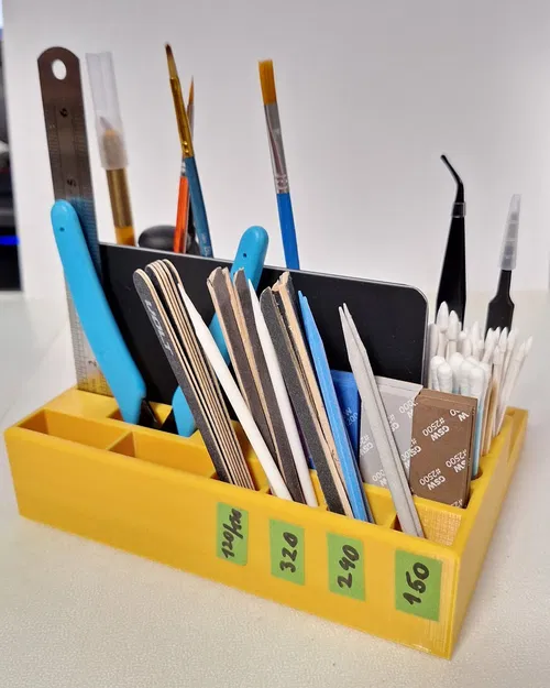 Bộ dụng cụ làm việc cho mô hình nhựa: cắt, dán, chà nhám, d... - Image 3