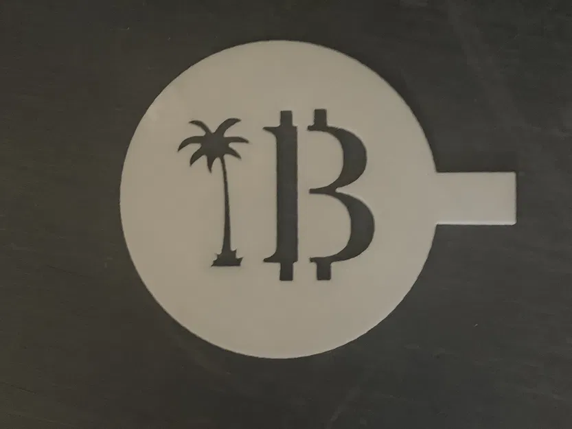 Khuôn in bột quế Bitcoin California cho latte - Image 1
