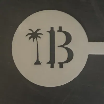 Khuôn in bột quế Bitcoin California cho latte