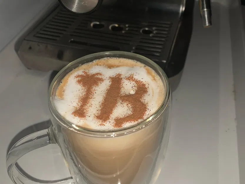 Khuôn in bột quế Bitcoin California cho latte - Image 2