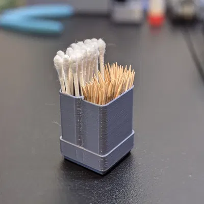 Giá đỡ Q-Tip và tăm tre hai ngăn Gridfinity