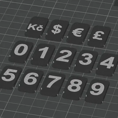 Mô hình số và chữ màu sắc cho máy in BambuLab