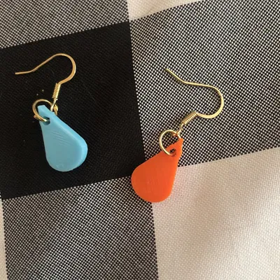 Bông tai giọt mưa thiết kế độc đáo từ Tinkercad