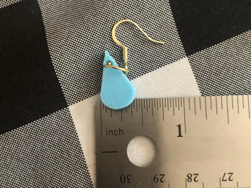 Bông tai giọt mưa thiết kế độc đáo từ Tinkercad - Image 2