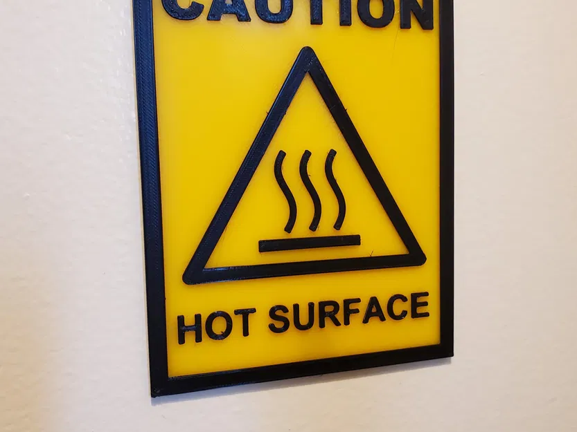 Biểu tượng cảnh báo bề mặt nóng cho máy in 3D - Image 1