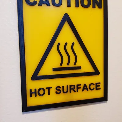 Biểu tượng cảnh báo bề mặt nóng cho máy in 3D
