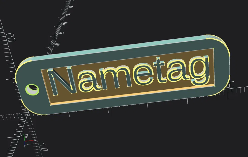 Nhãn tên tùy chỉnh cho móc chìa khóa bằng openscad - Image 1