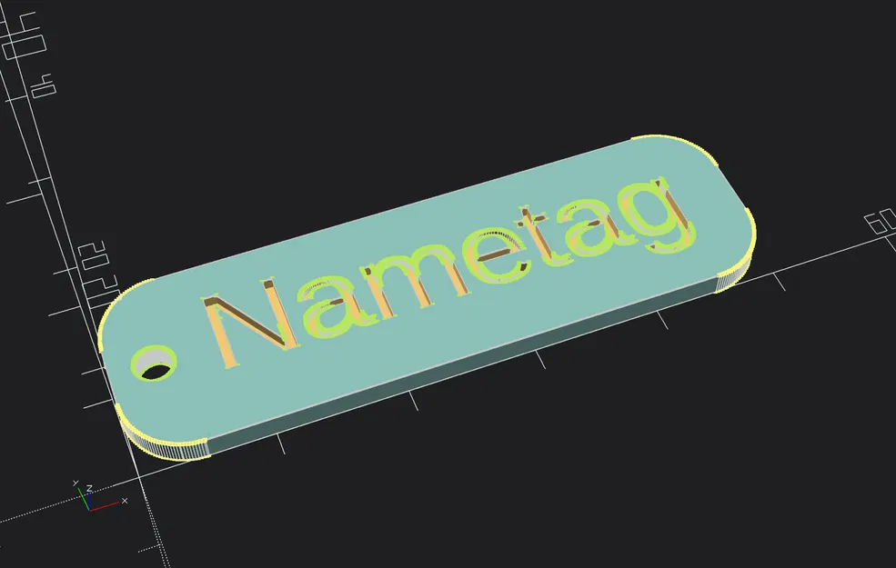 Nhãn tên tùy chỉnh cho móc chìa khóa bằng openscad - Image 2