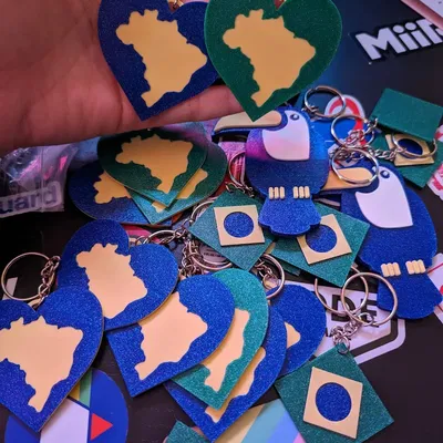 Móc khóa chủ đề Brazil với thiết kế độc đáo