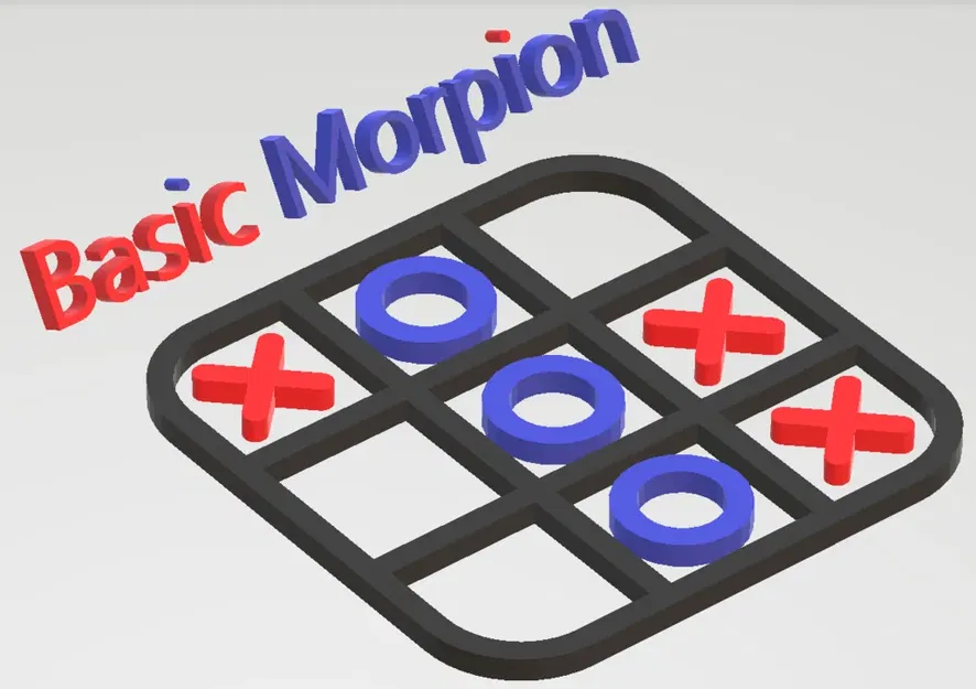Bảng trò chơi Morpion (Tic Tac Toe) thiết kế đơn giản - Image 1