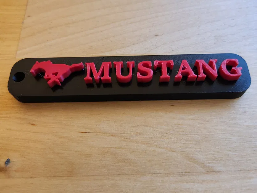 Móc chìa khóa Mustang 3D dài 4 inch - Image 1