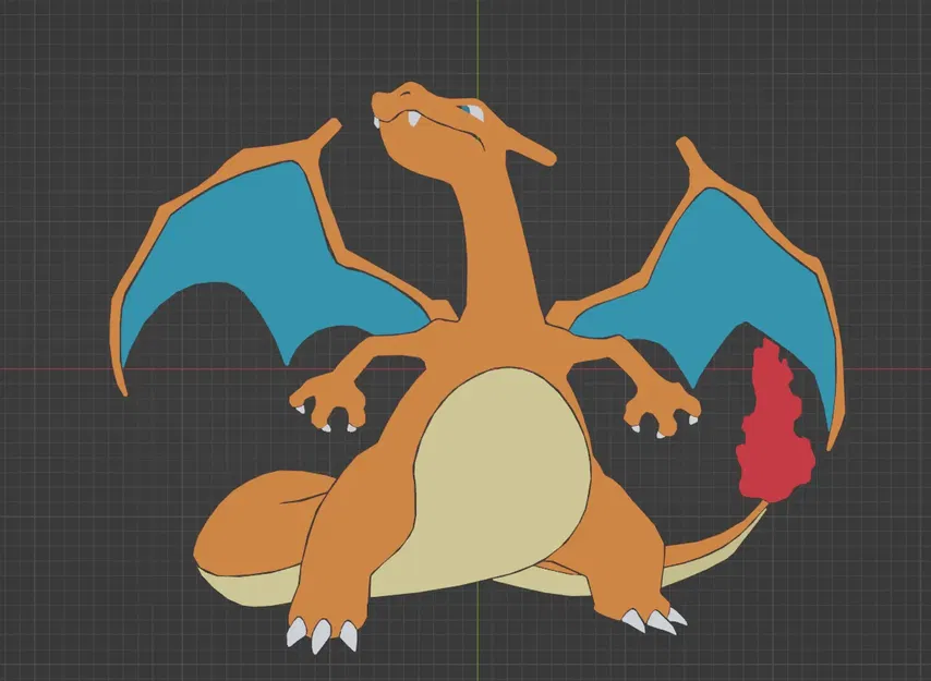 Nhân vật Charizard 2D phong cách MMU - Image 1