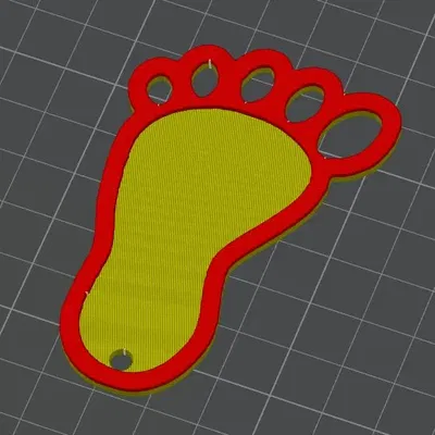 Móc khóa hình chân em bé cá tính cho tiệc baby shower