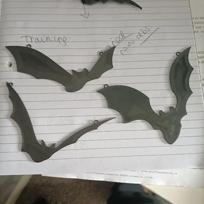 Silhouette con dơi với các vòng lặp độc đáo