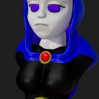 Tượng bán thân Raven trong Teen Titans