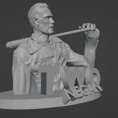 Tượng bán thân Negan trong The Walking Dead