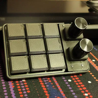 Bàn phím macro 3x3 với công tắc Kailh choc và encoder