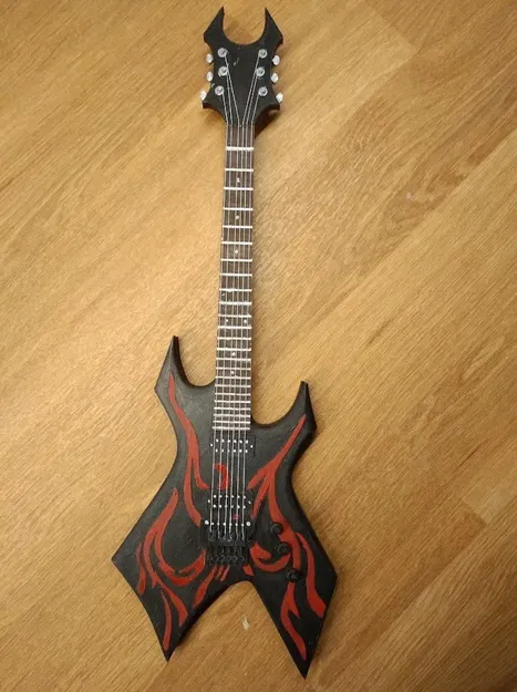 Mô hình guitar mini Bc Rich Warlock phong cách địa ngục - Image 2